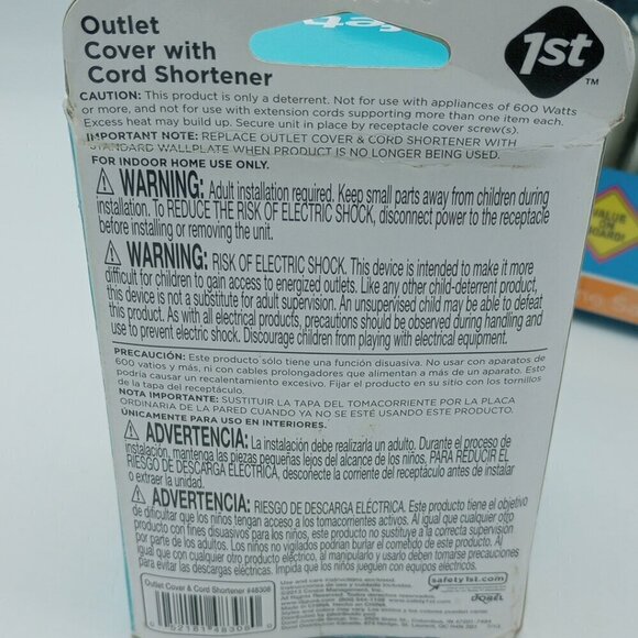 Safety Outlet Cover Cord Shortener & Essentials Childproofing Kit Baby Toddler - Picture 4 of 13